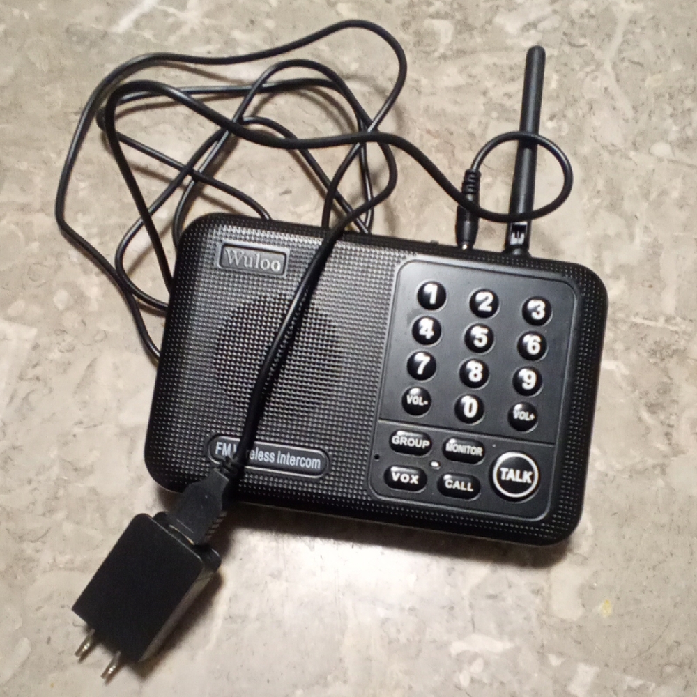 WULOO Black Wireless Intercom System ONLY ONE BOX